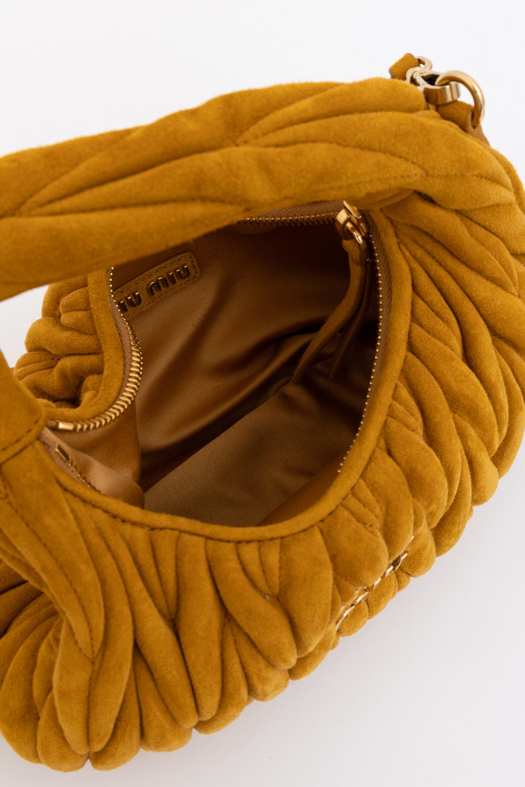 Small Wander Matelassé Suede Bag