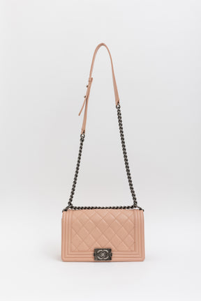 Diamond Quilted Medium Boy Bag