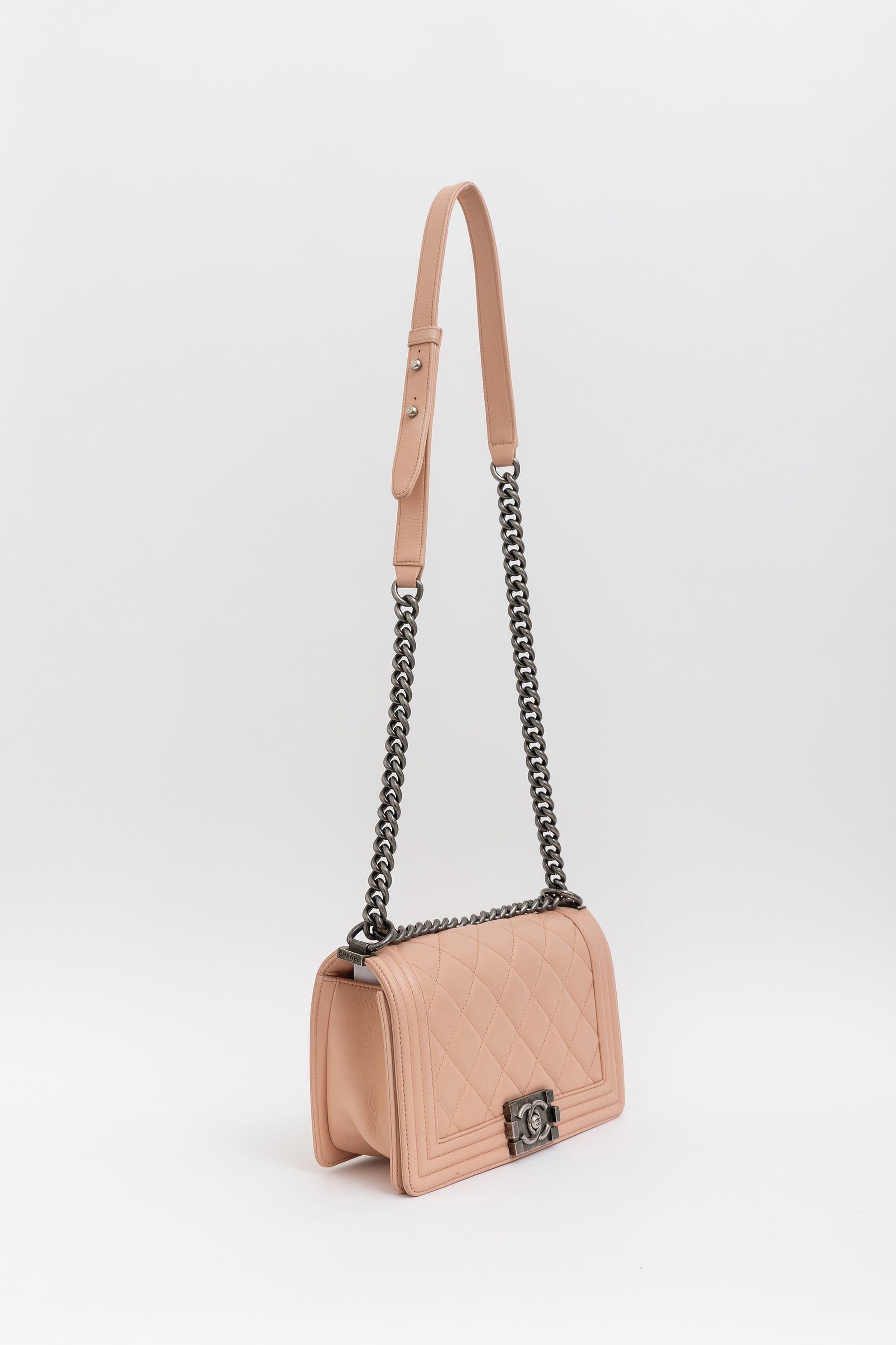 Diamond Quilted Medium Boy Bag