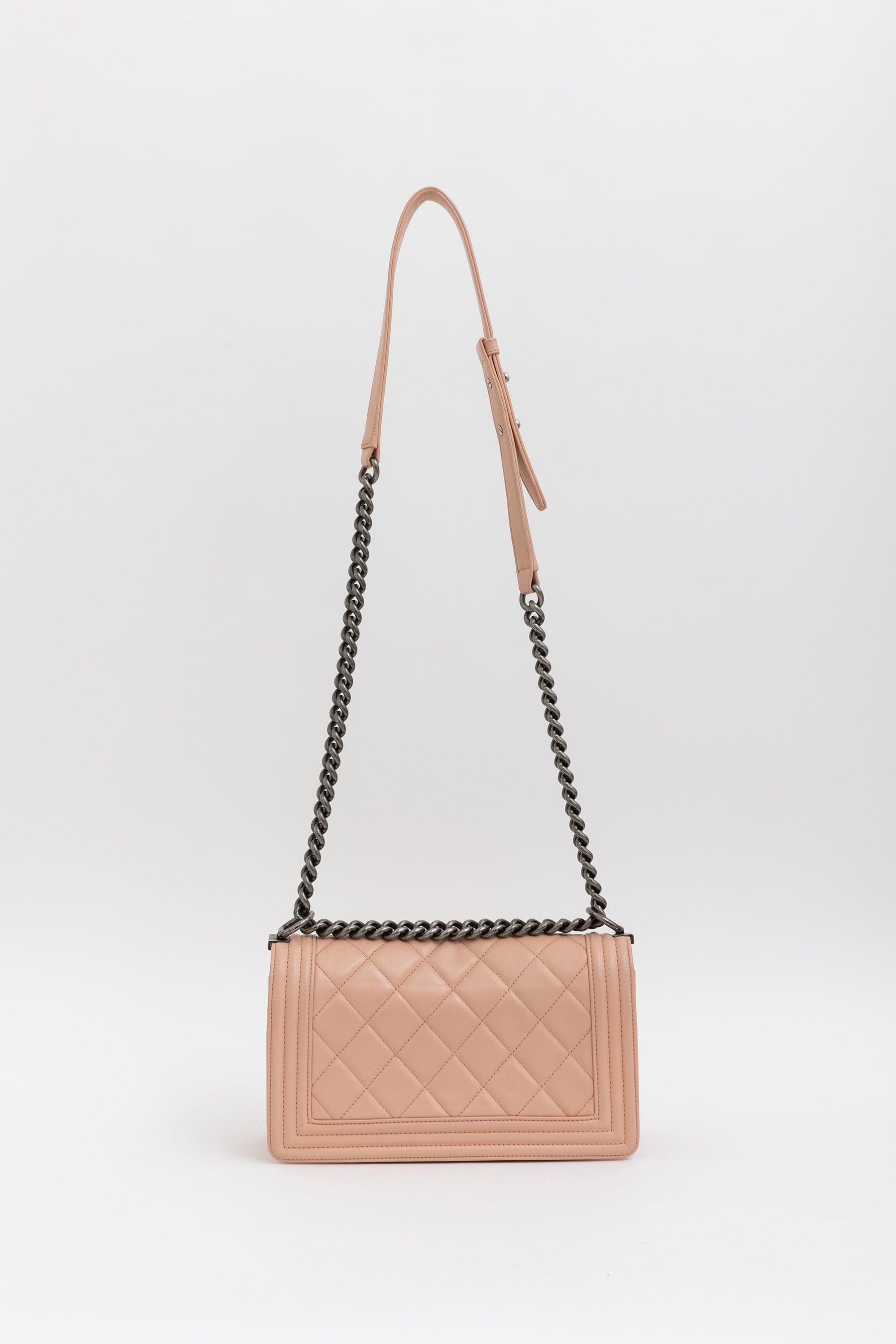 Diamond Quilted Medium Boy Bag