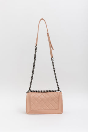 Diamond Quilted Medium Boy Bag