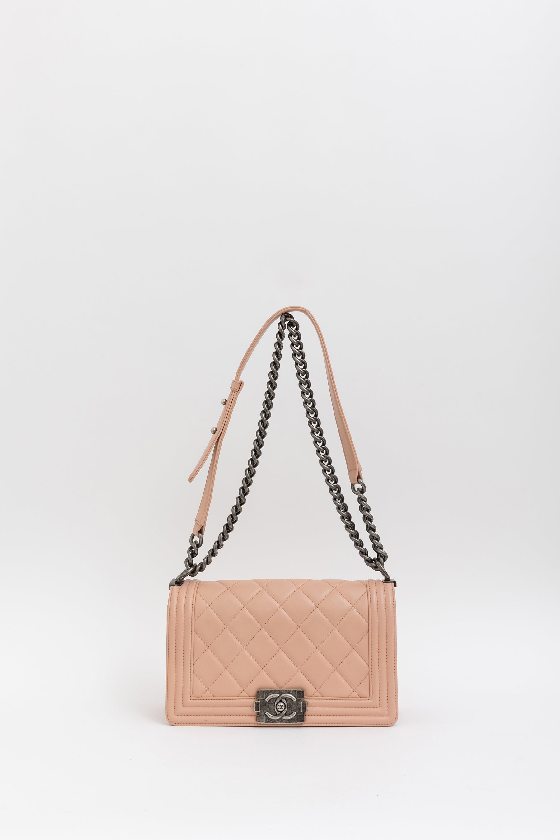 Diamond Quilted Medium Boy Bag