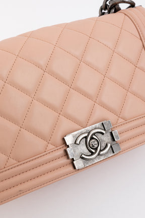 Diamond Quilted Medium Boy Bag