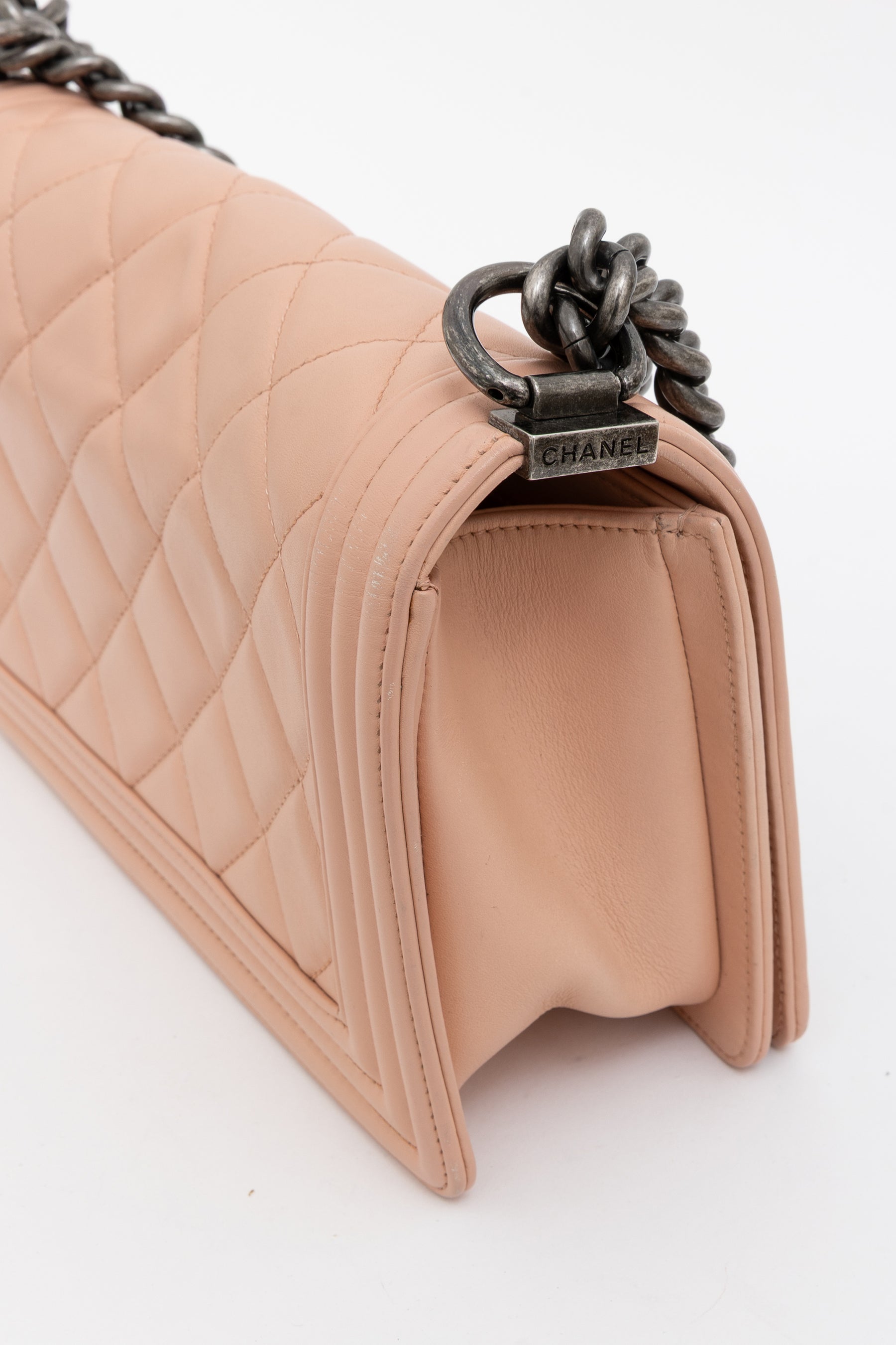 Diamond Quilted Medium Boy Bag