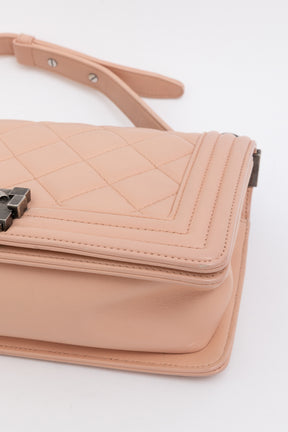 Diamond Quilted Medium Boy Bag