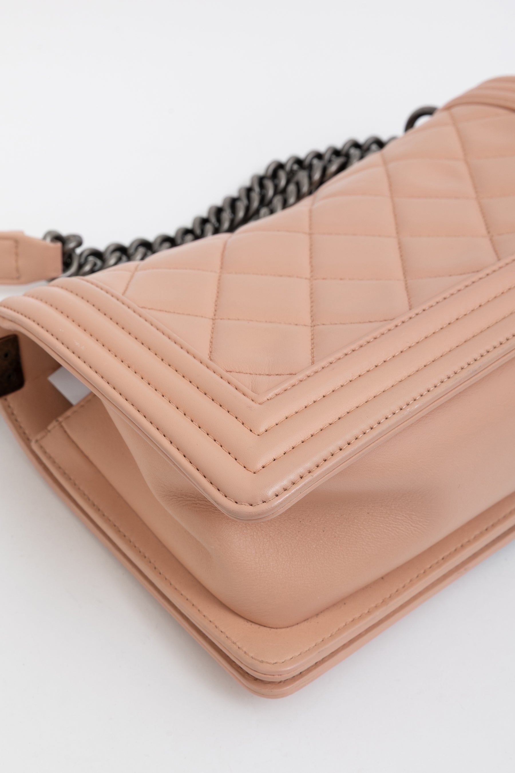 Diamond Quilted Medium Boy Bag