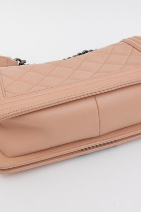 Diamond Quilted Medium Boy Bag