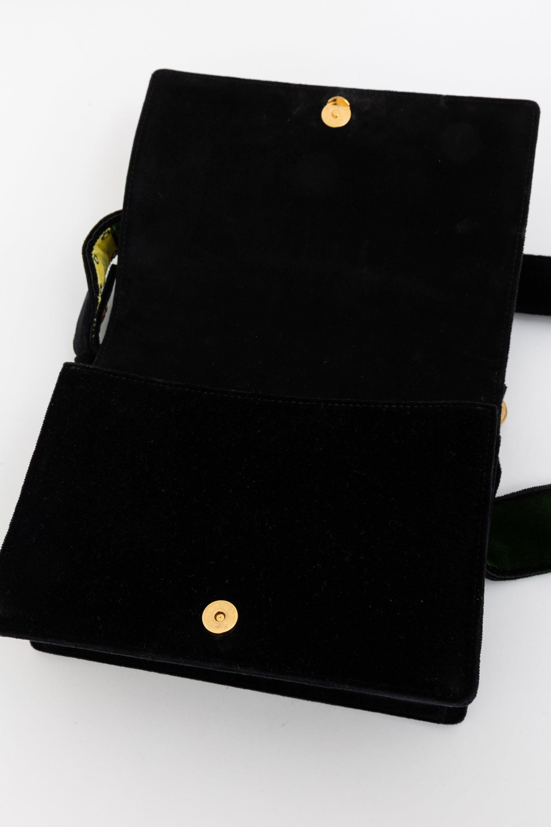 Multicolor Velluto Ricamo Trompe L'oeil Cahier Crossbody Bag