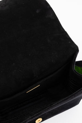 Multicolor Velluto Ricamo Trompe L'oeil Cahier Crossbody Bag