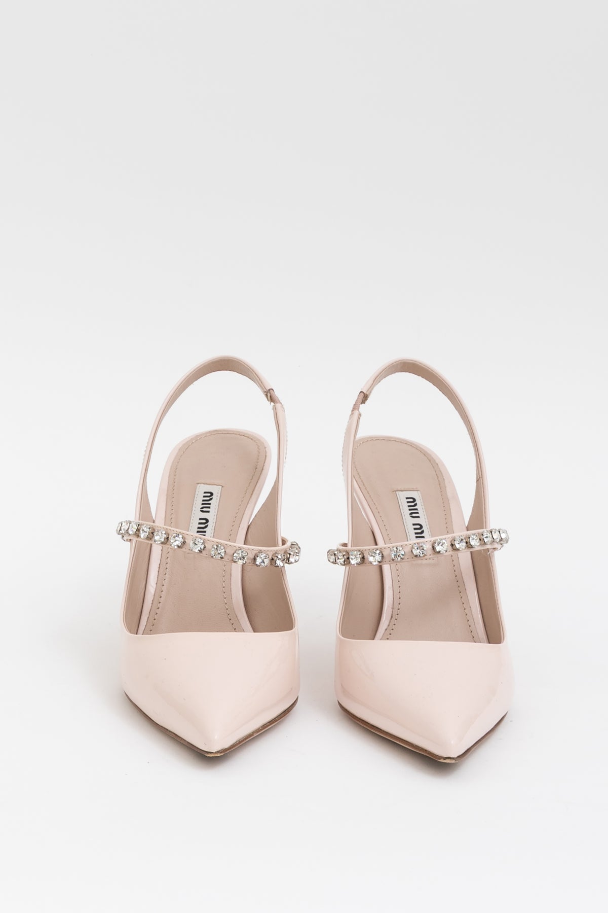 Crystal-Embellished Slingback Pumps