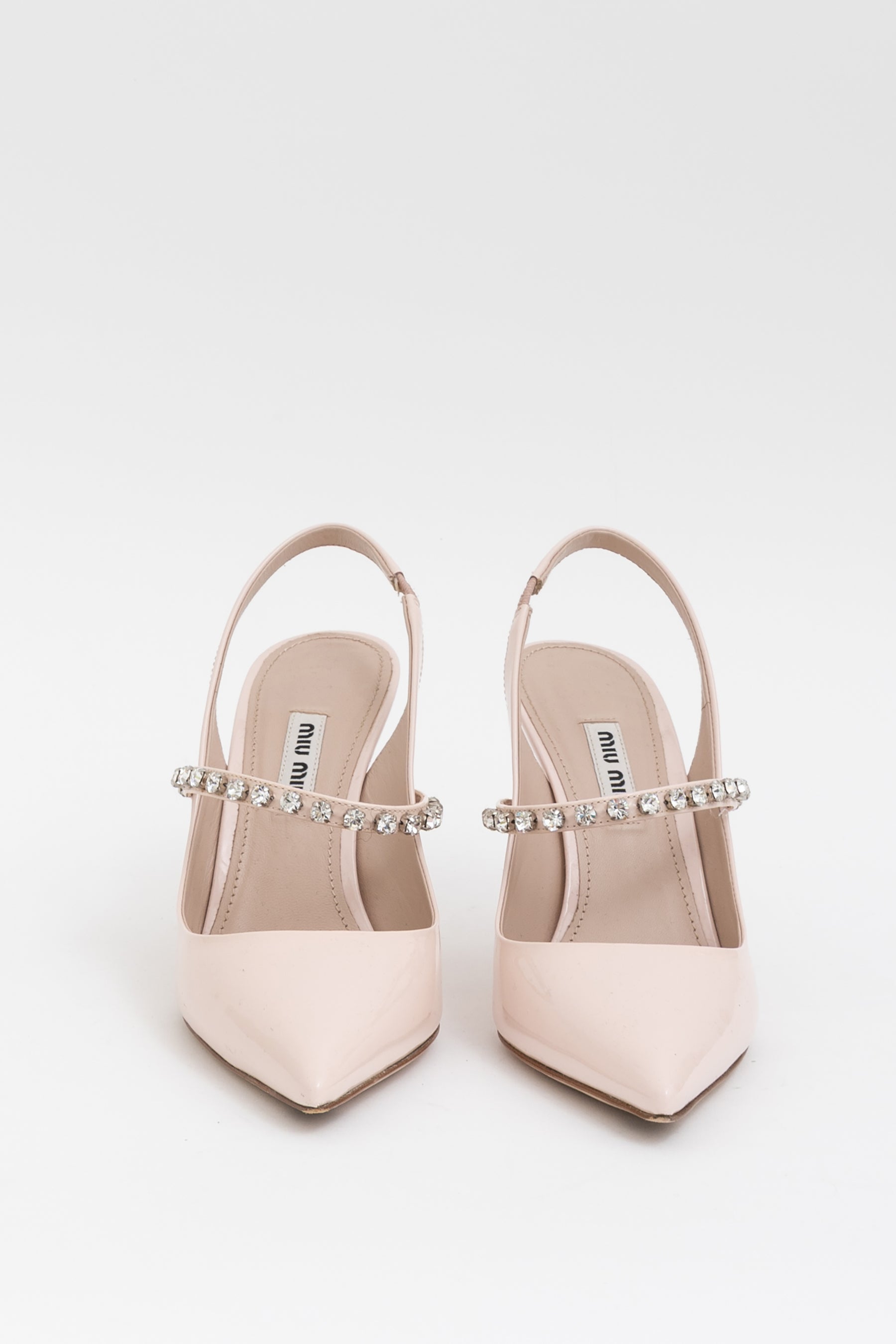 Crystal-Embellished Slingback Pumps