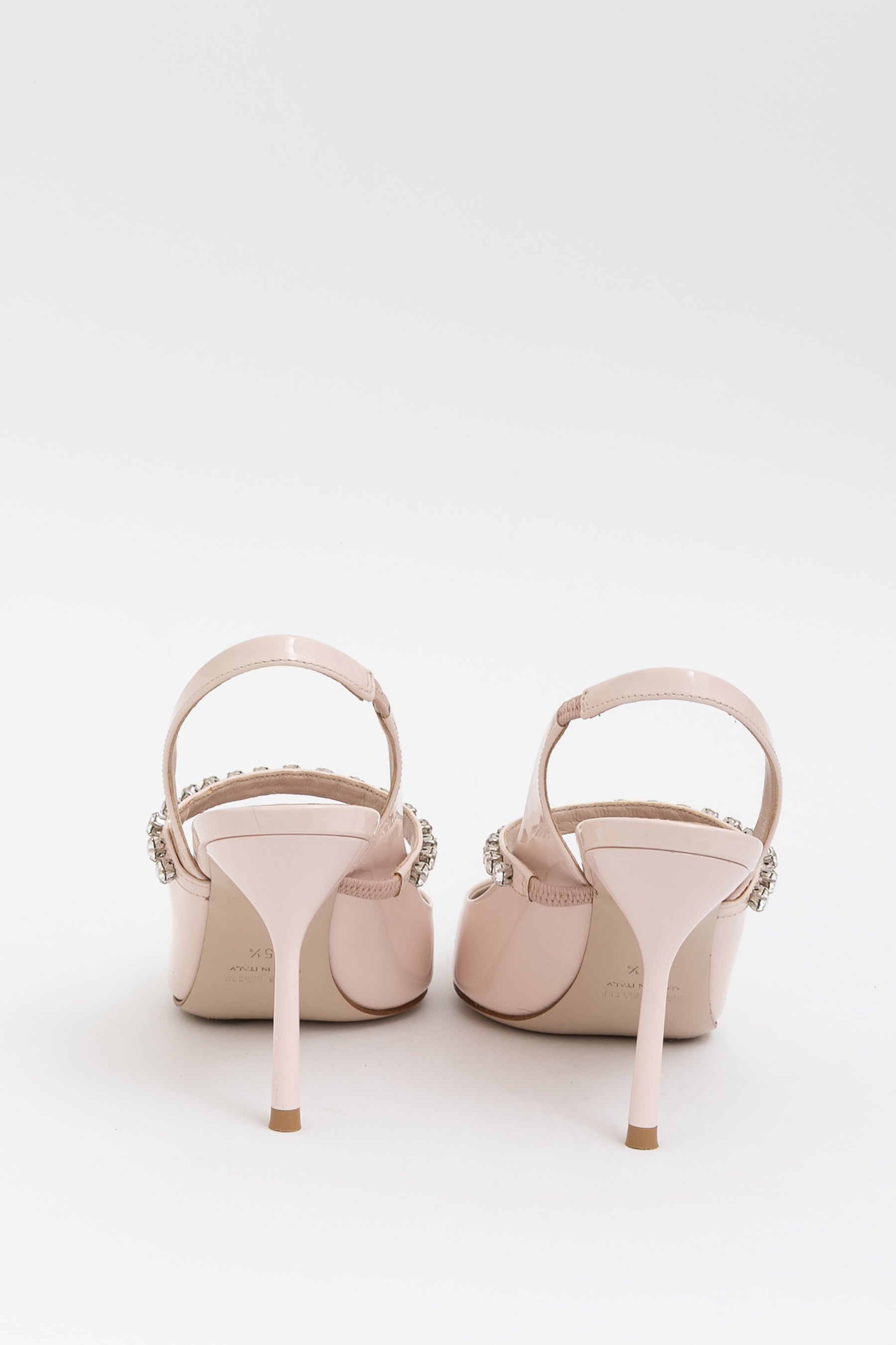 Crystal-Embellished Slingback Pumps