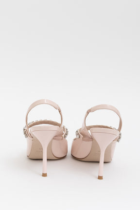 Crystal-Embellished Slingback Pumps