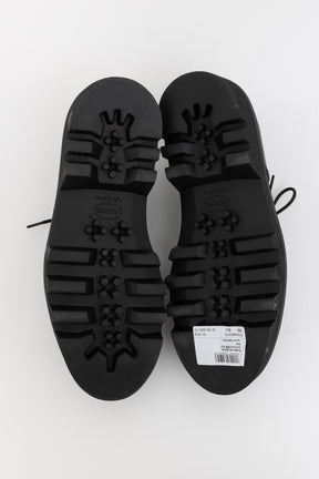 Snake Embossed Platform Derby Shoes