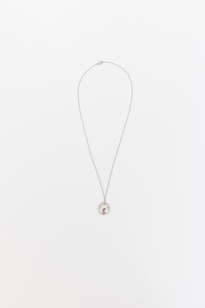 Sunflower Pendant Necklace with Pavé Diamonds