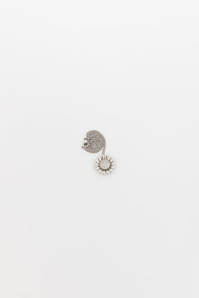 Sunflower Pendant Necklace with Pavé Diamonds