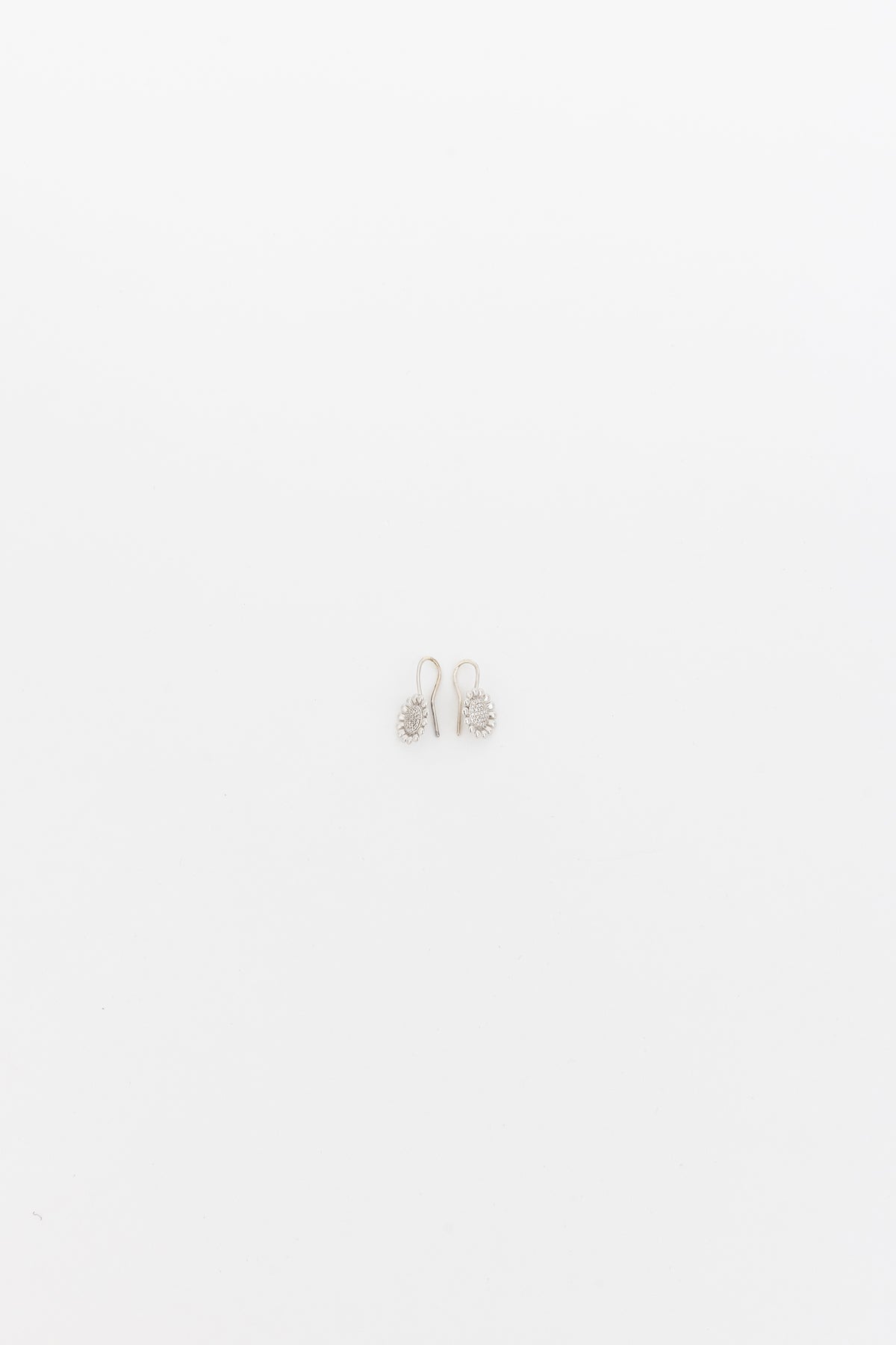 Sunflower Earrings with Pavé Diamonds