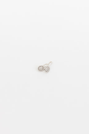 Sunflower Earrings with Pavé Diamonds