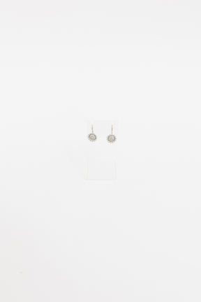 Sunflower Earrings with Pavé Diamonds