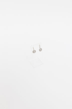 Sunflower Earrings with Pavé Diamonds