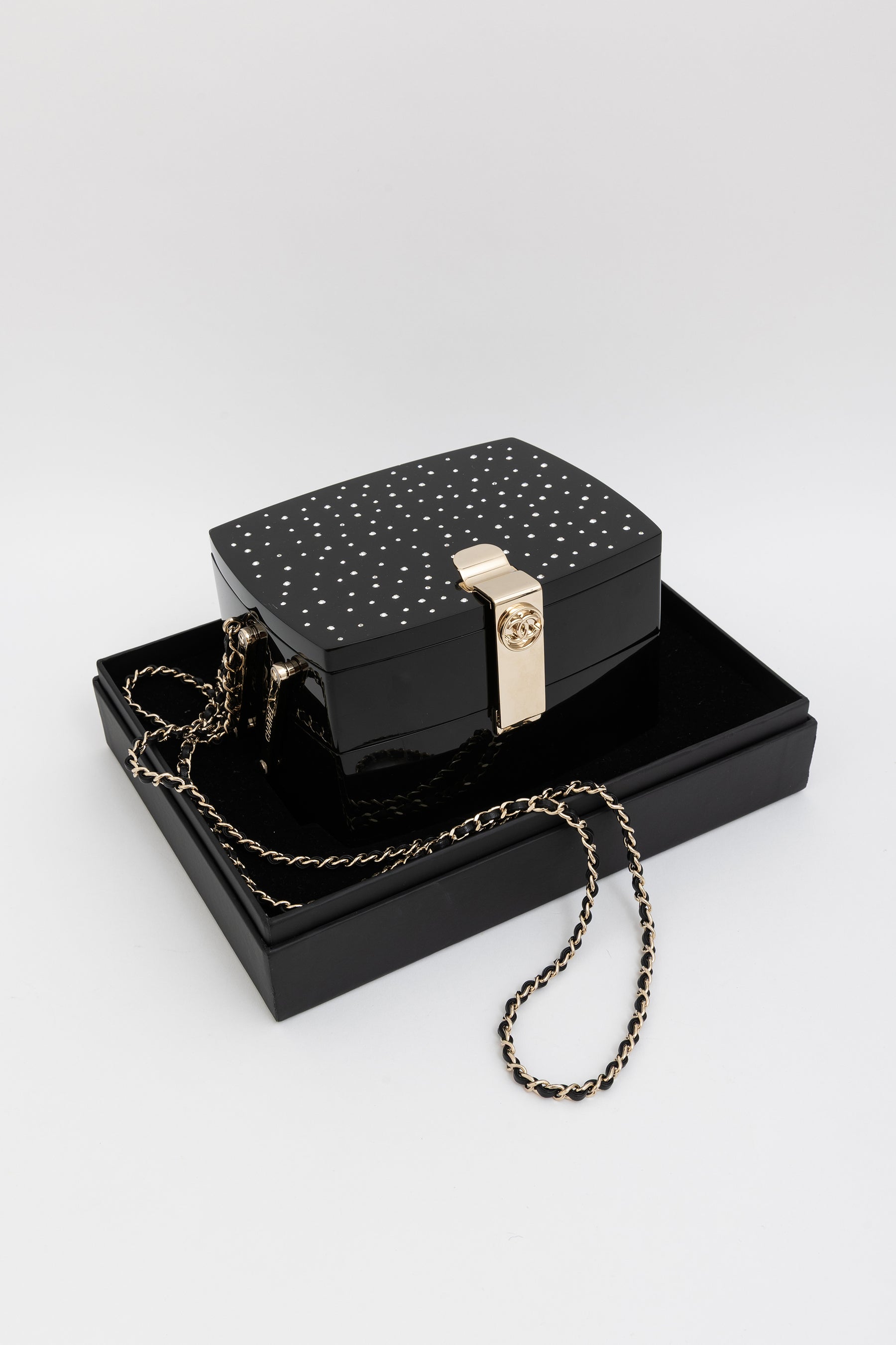 Moonlight Lucite Runway Minaudiere Bag