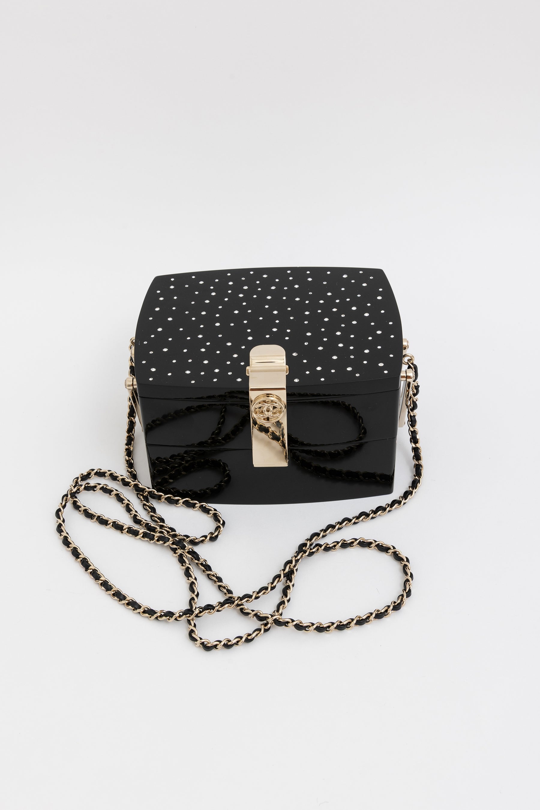 Moonlight Lucite Runway Minaudiere Bag