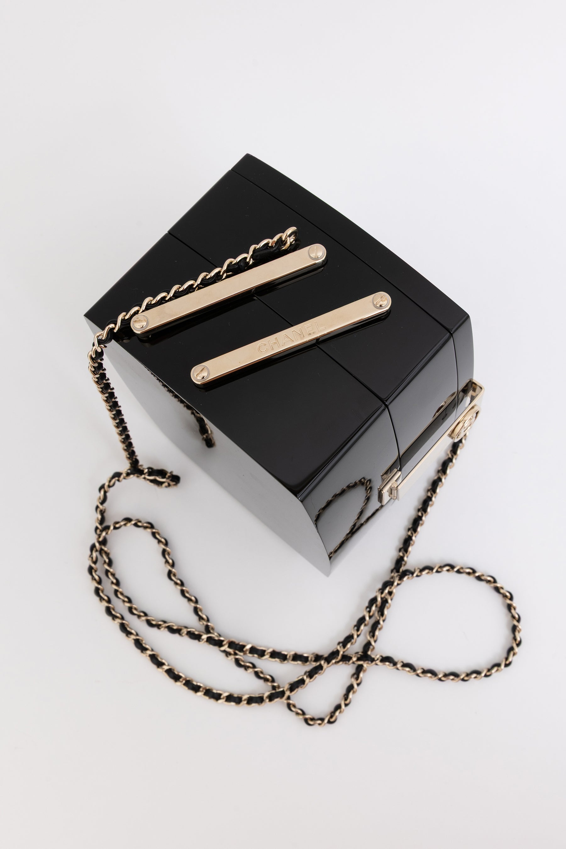 Moonlight Lucite Runway Minaudiere Bag