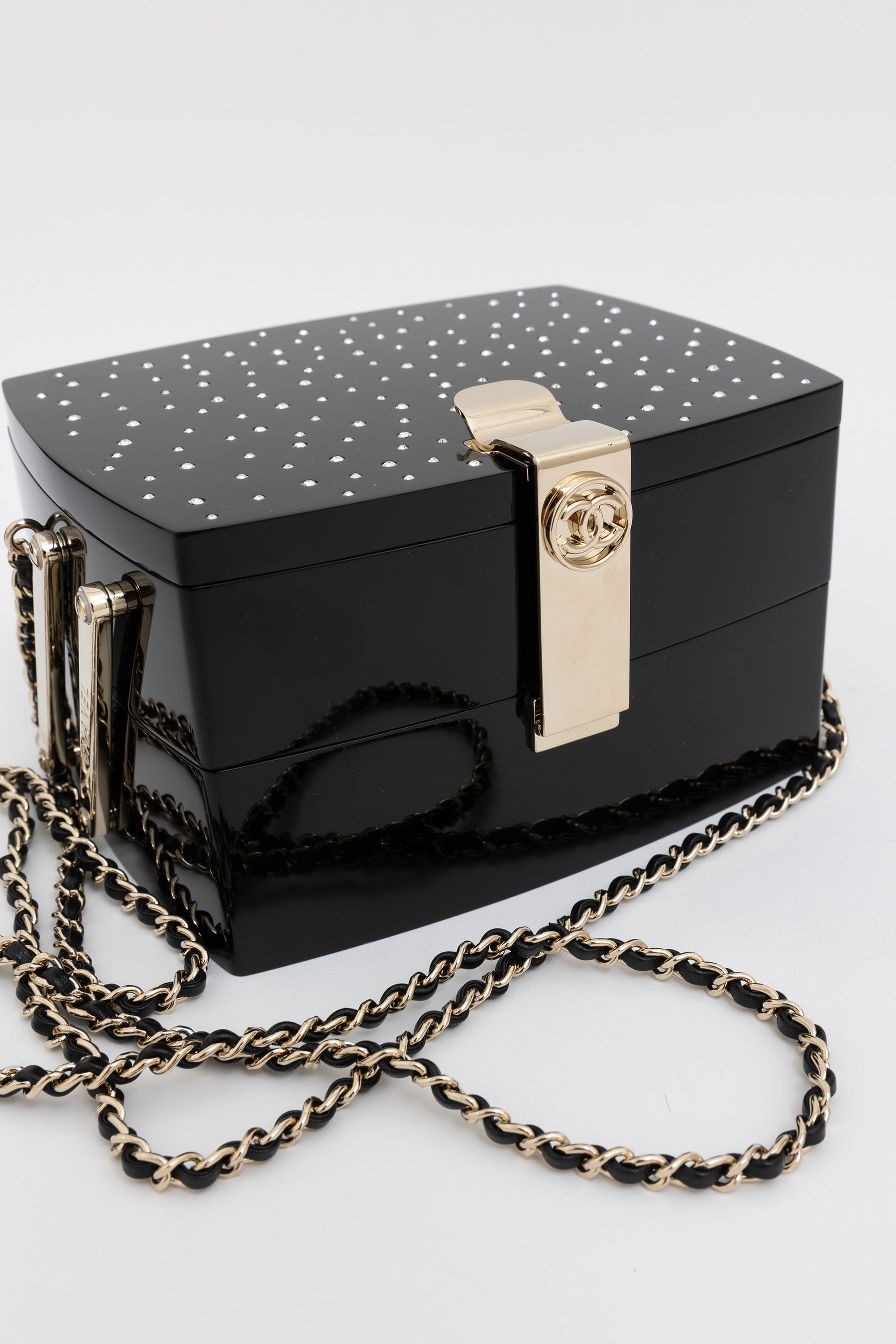 Moonlight Lucite Runway Minaudiere Bag