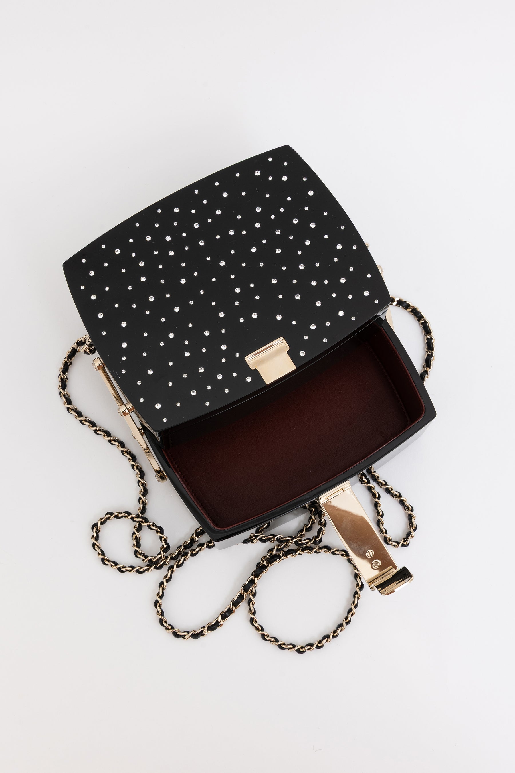 Moonlight Lucite Runway Minaudiere Bag