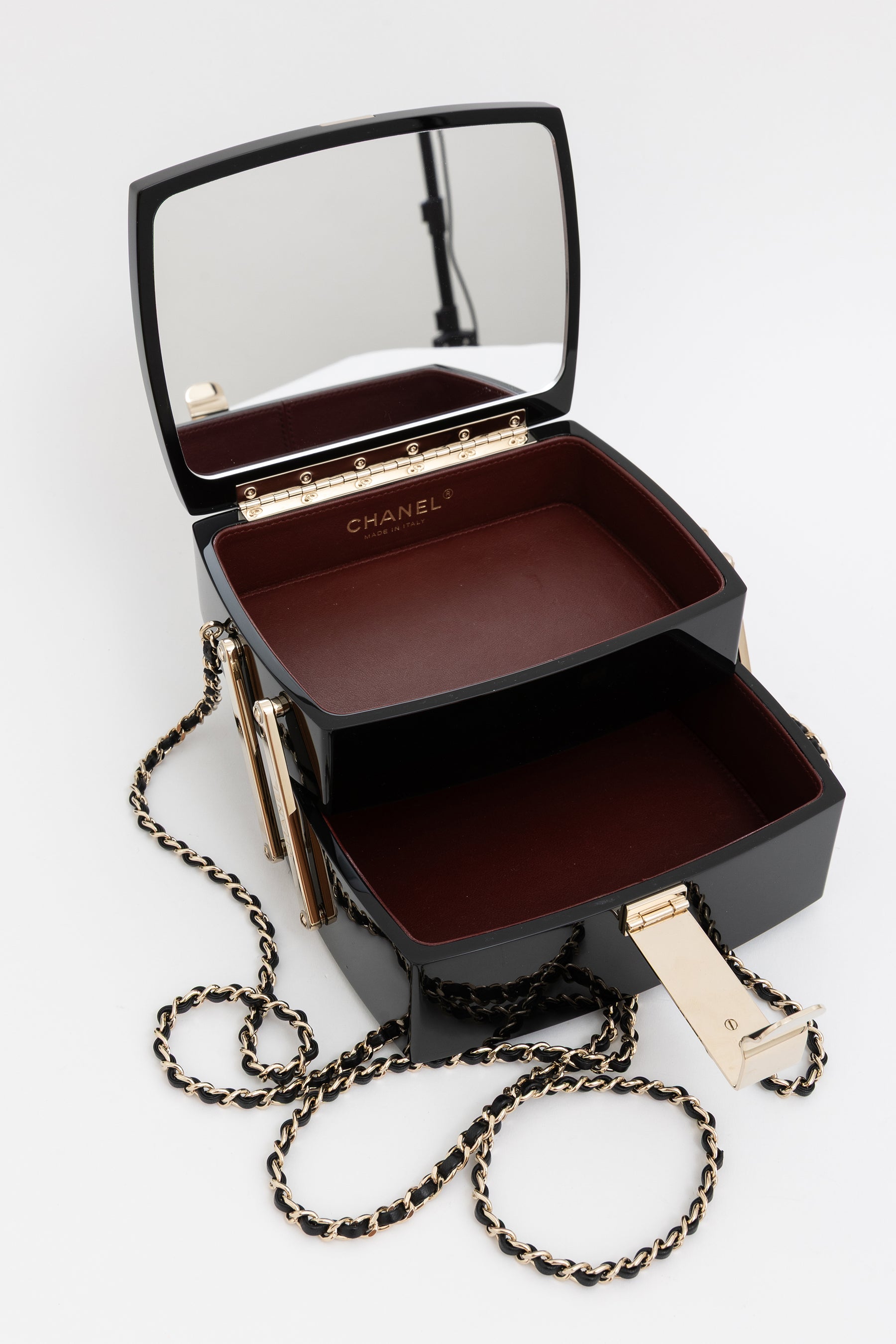 Moonlight Lucite Runway Minaudiere Bag