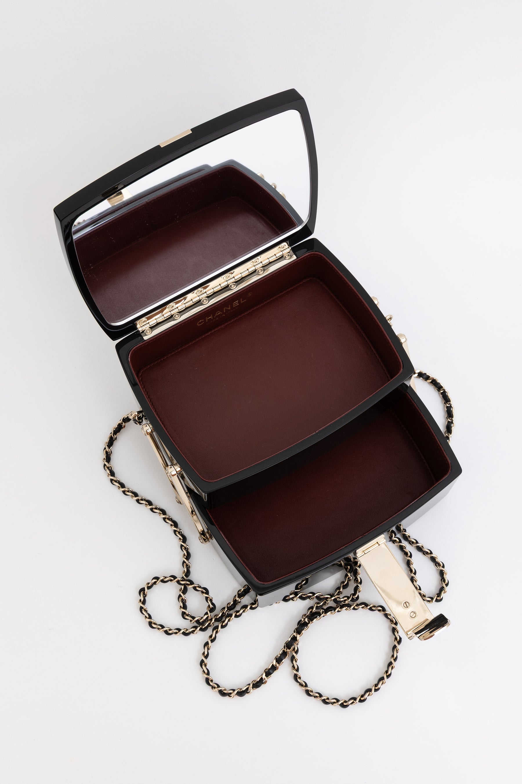 Moonlight Lucite Runway Minaudiere Bag