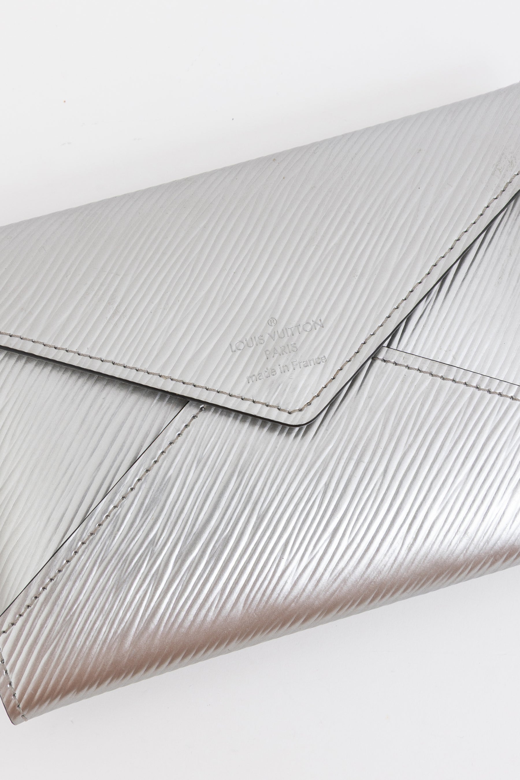 Silver Epi Leather Kirigami Envelope Pochette