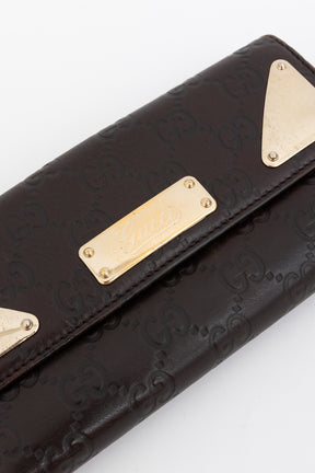 Guccissima Leather Flap Continental Wallet