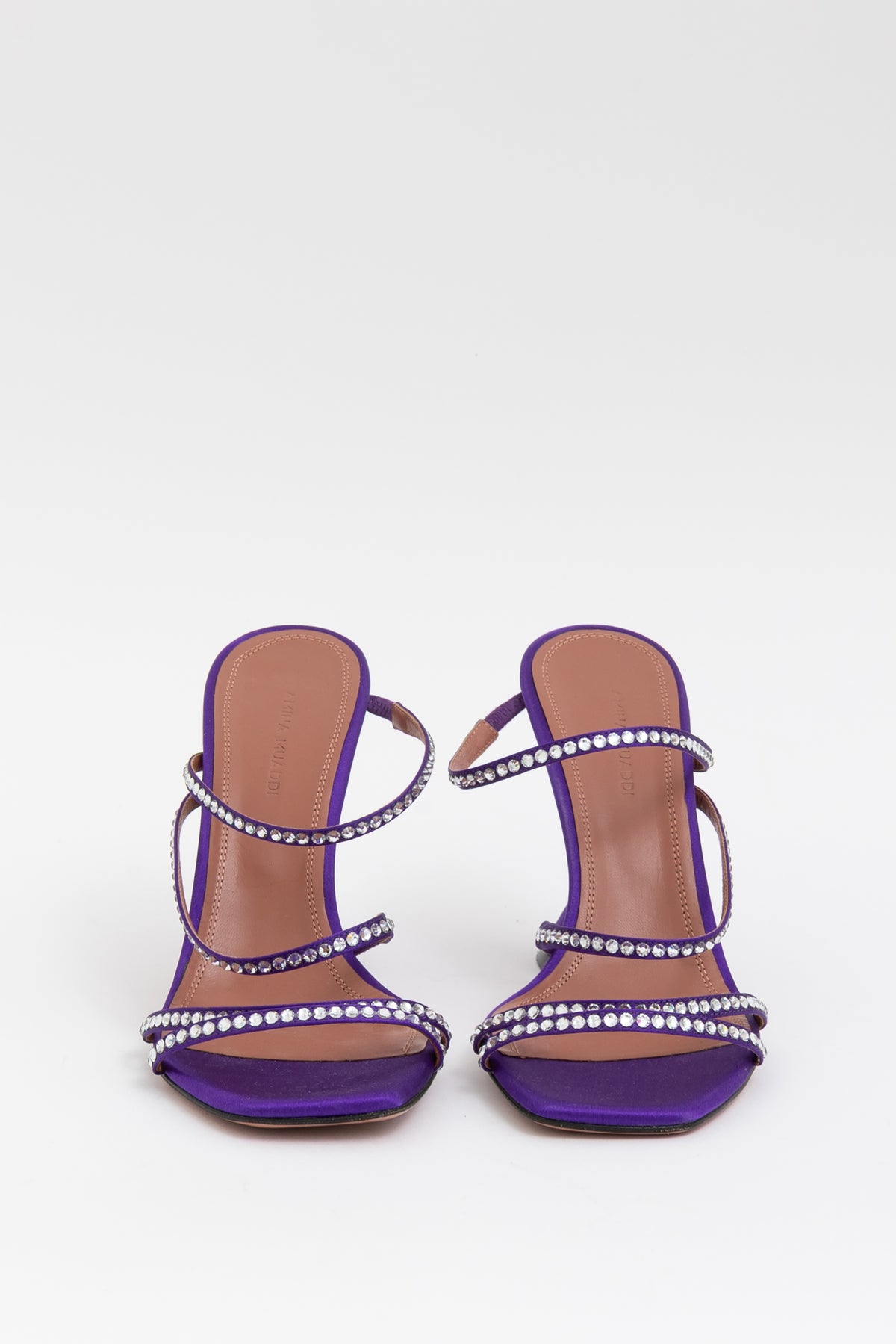 Naima Crystal Satin Mules