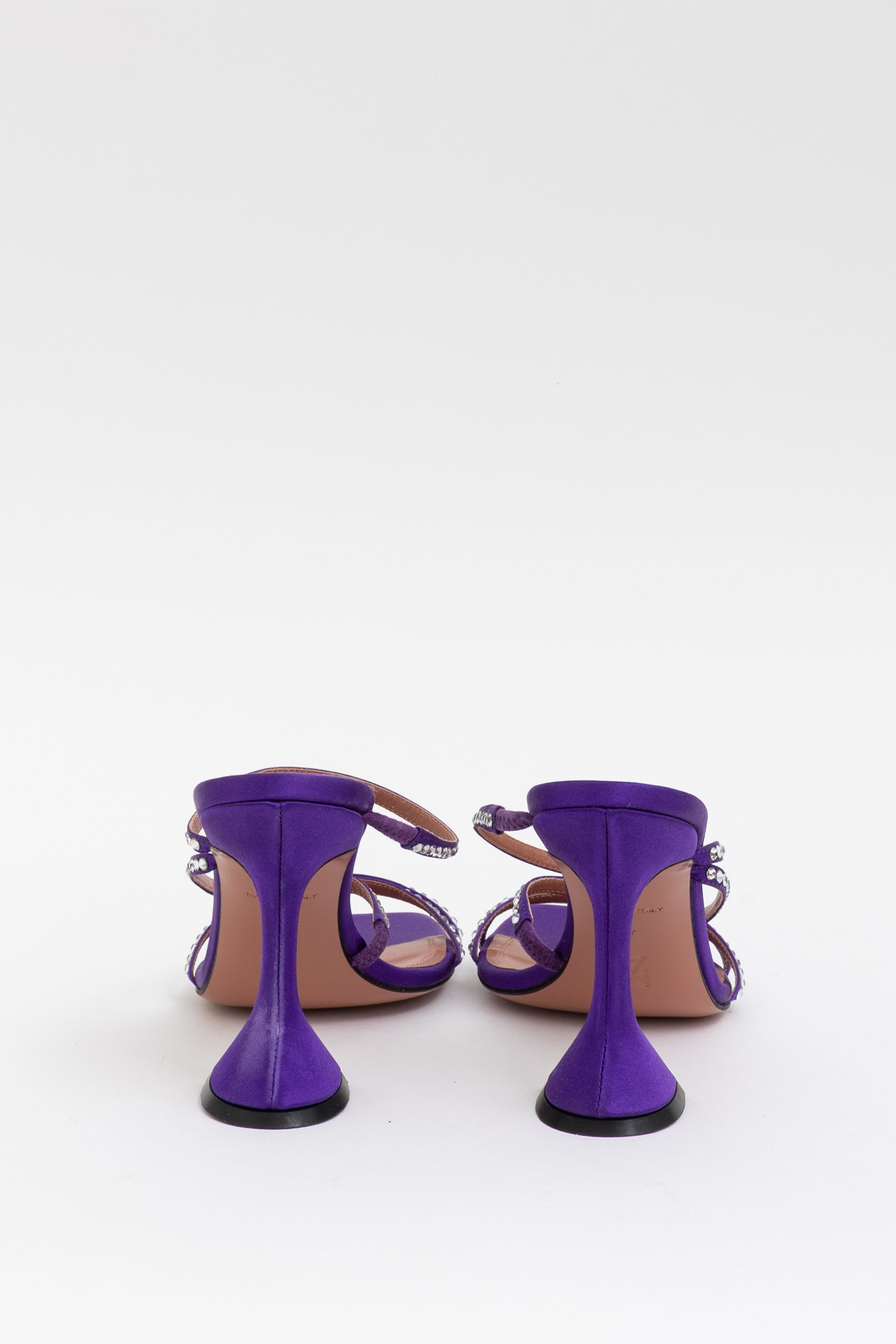 Naima Crystal Satin Mules