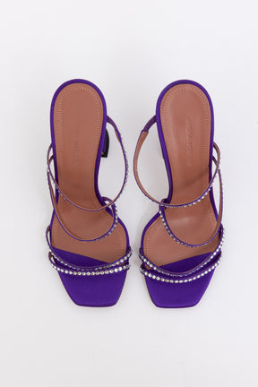 Naima Crystal Satin Mules