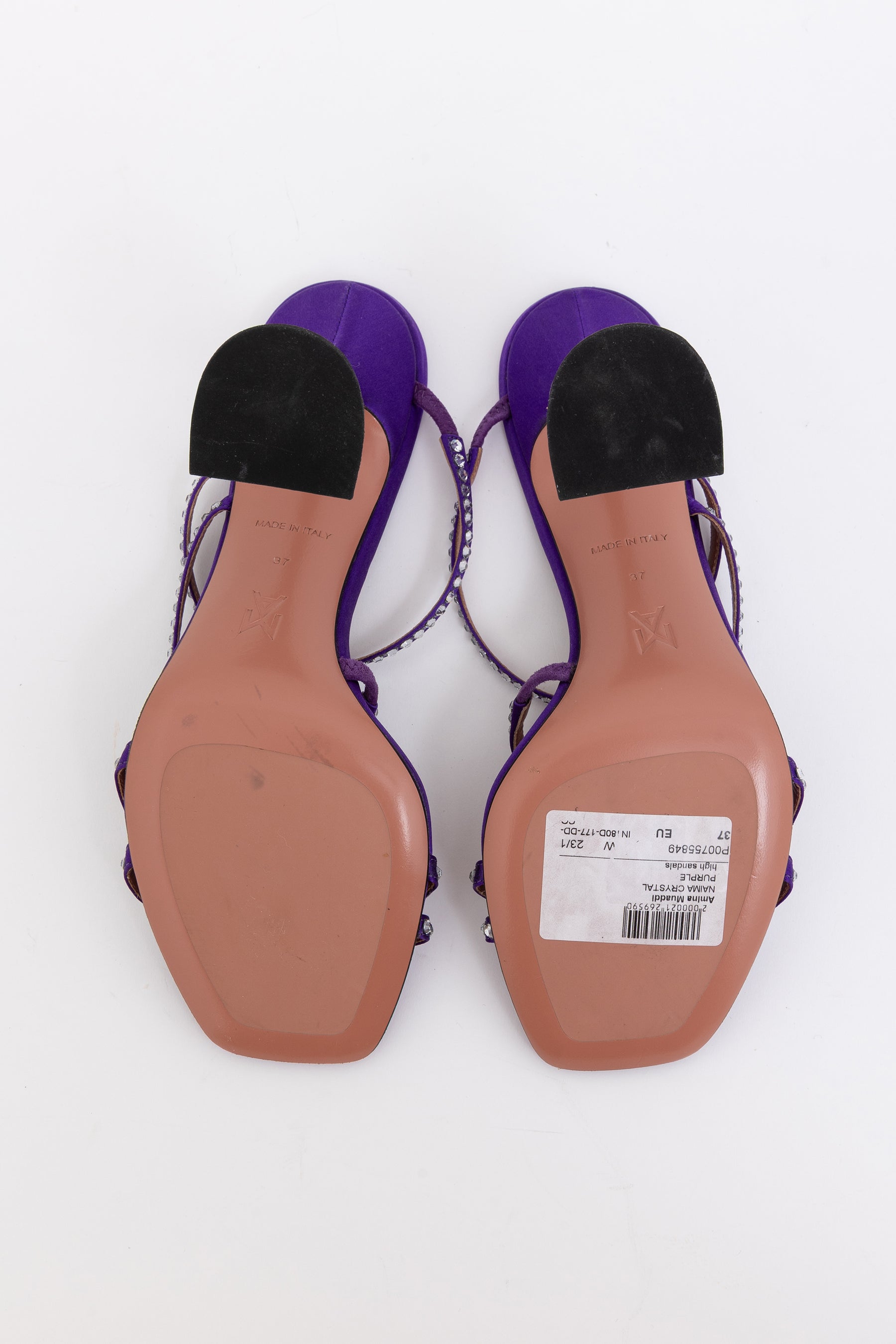 Naima Crystal Satin Mules