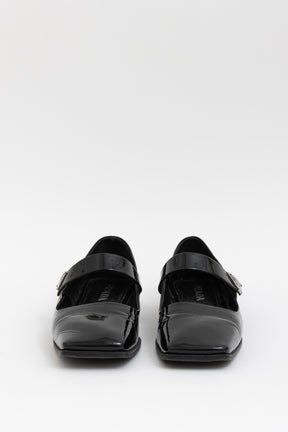 Square-Toe Mary Jane Flats