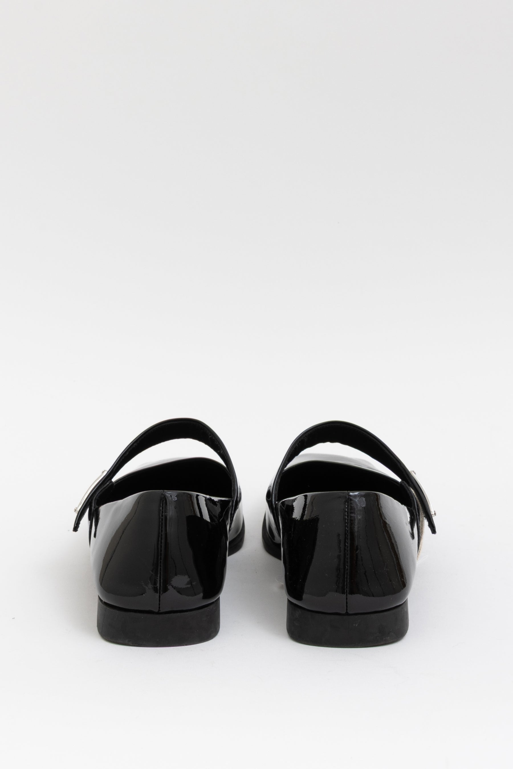 Square-Toe Mary Jane Flats