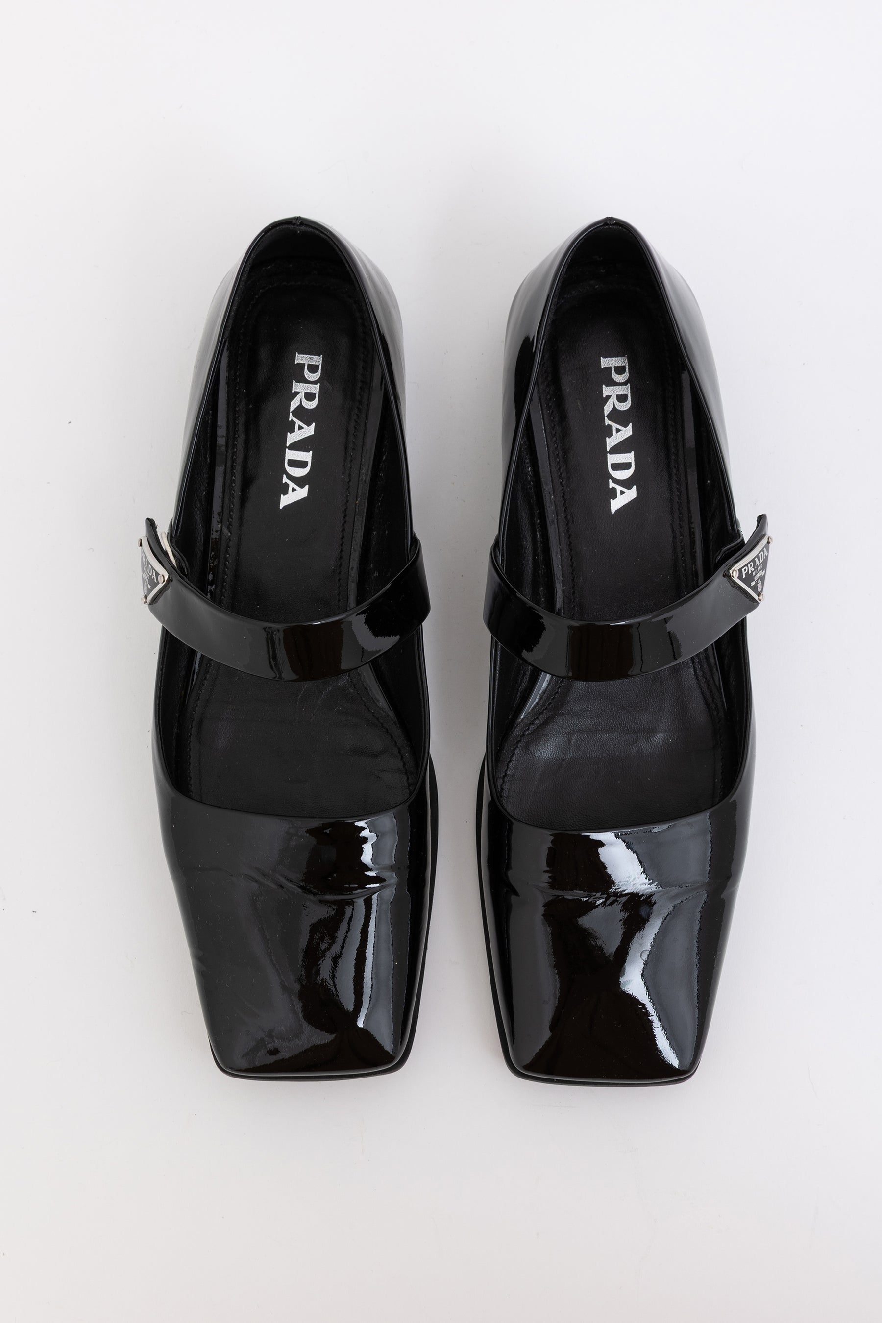 Square-Toe Mary Jane Flats
