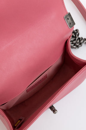 Chevron V-Stitch Small Boy Bag