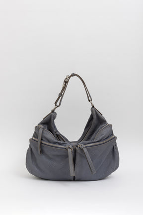 Python Embossed Medium Hobo Bag