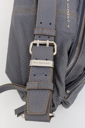 Python Embossed Medium Hobo Bag