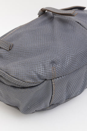 Python Embossed Medium Hobo Bag