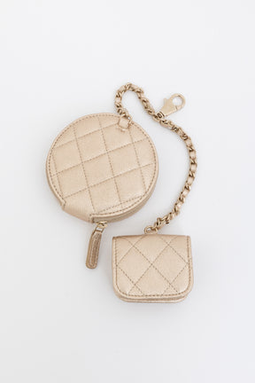 Round Clip-On Coin Purse and AirPod Pro Case