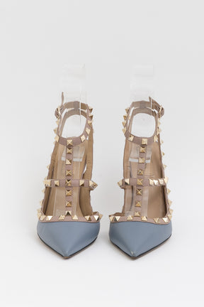 Rockstud Ankle Strap Pumps
