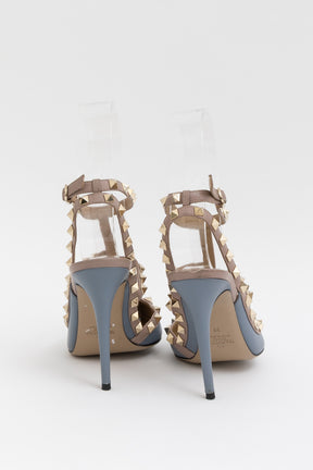 Rockstud Ankle Strap Pumps