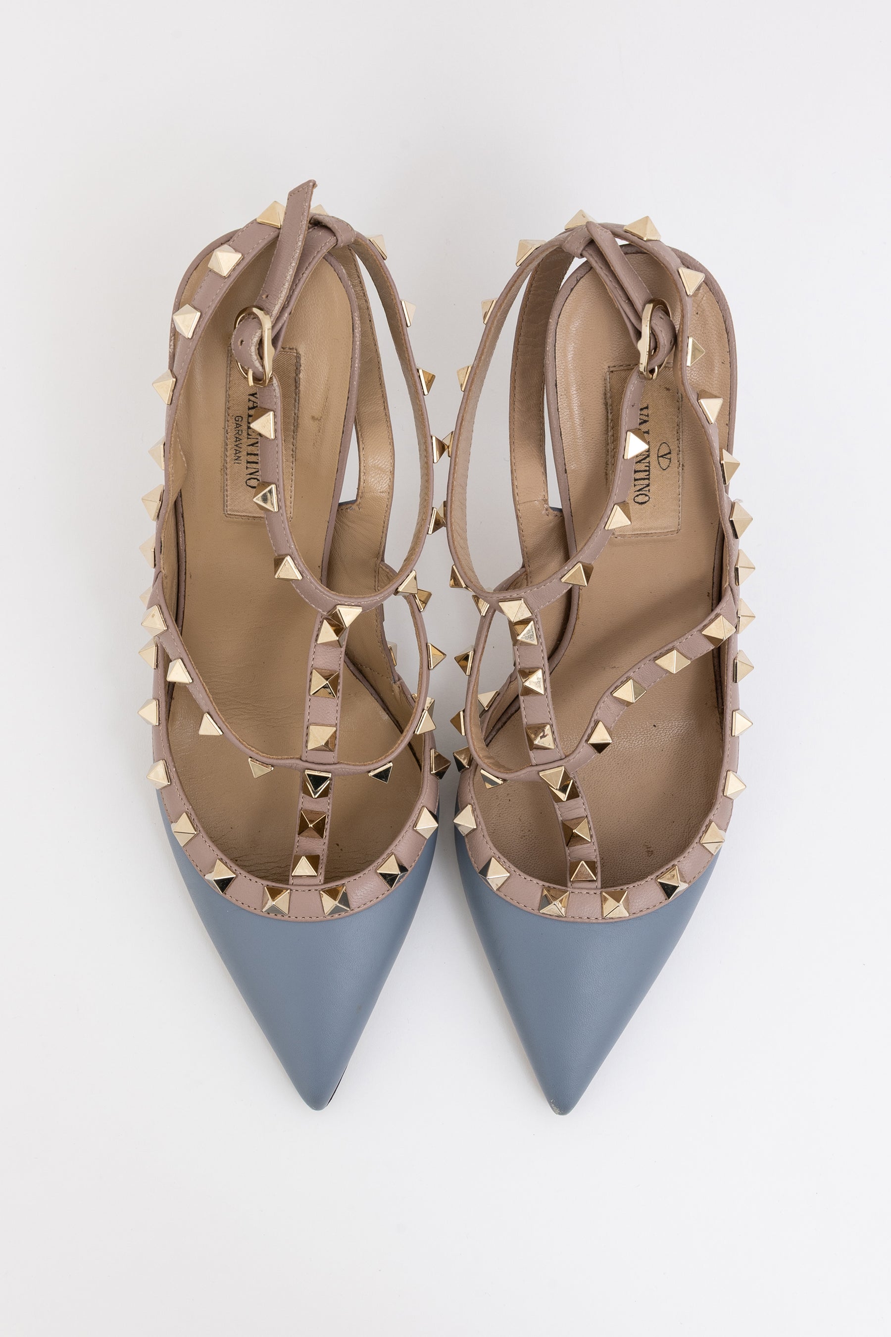 Rockstud Ankle Strap Pumps