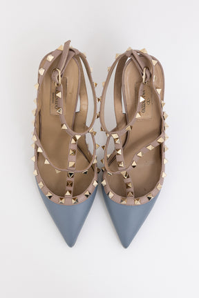 Rockstud Ankle Strap Pumps