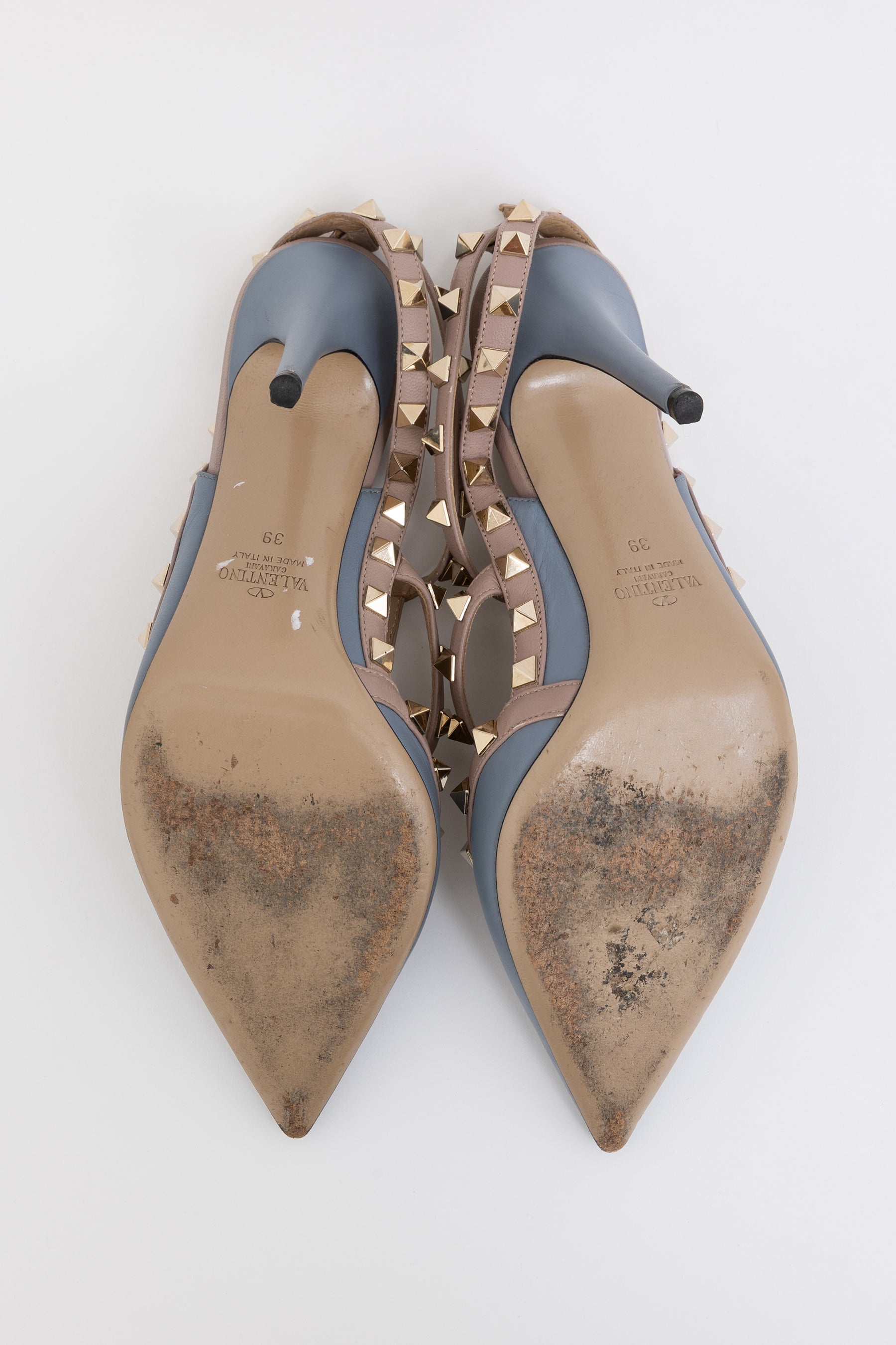 Rockstud Ankle Strap Pumps